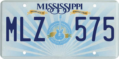MS license plate MLZ575