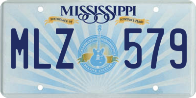 MS license plate MLZ579