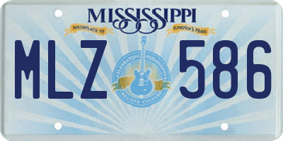 MS license plate MLZ586