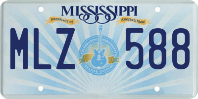 MS license plate MLZ588