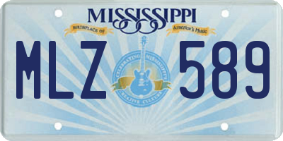 MS license plate MLZ589