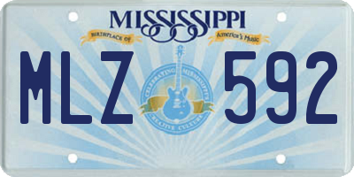 MS license plate MLZ592