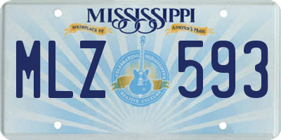 MS license plate MLZ593