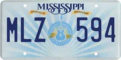MS license plate MLZ594