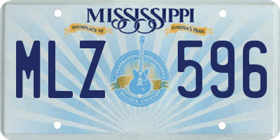 MS license plate MLZ596