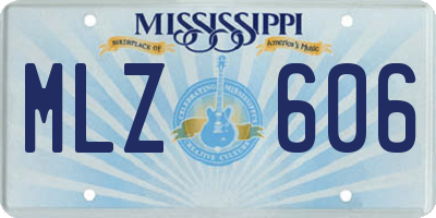 MS license plate MLZ606