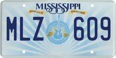 MS license plate MLZ609