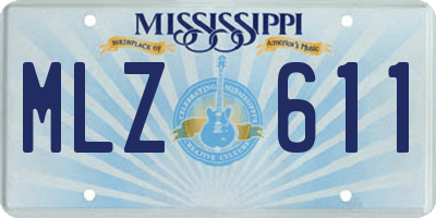 MS license plate MLZ611