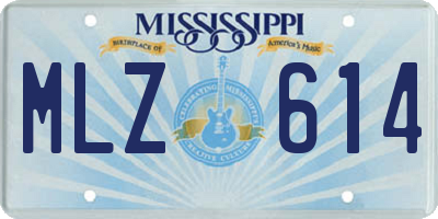 MS license plate MLZ614