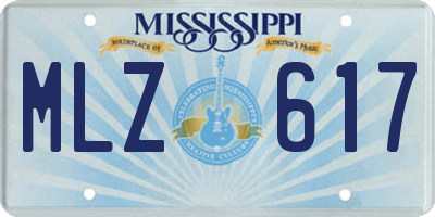 MS license plate MLZ617