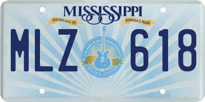 MS license plate MLZ618