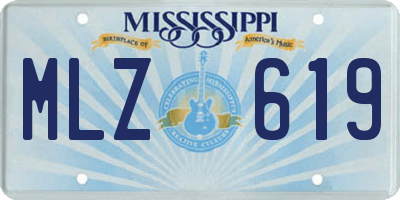 MS license plate MLZ619