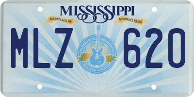 MS license plate MLZ620