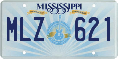 MS license plate MLZ621