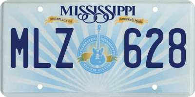MS license plate MLZ628