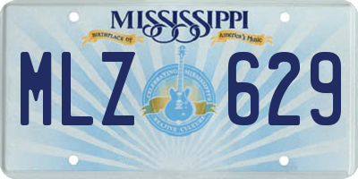 MS license plate MLZ629