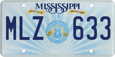 MS license plate MLZ633