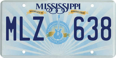 MS license plate MLZ638