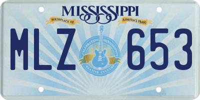 MS license plate MLZ653