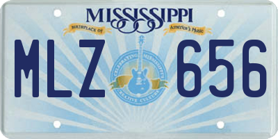 MS license plate MLZ656