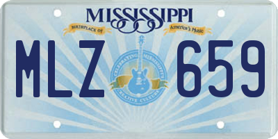 MS license plate MLZ659