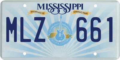 MS license plate MLZ661