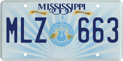 MS license plate MLZ663