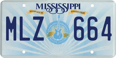 MS license plate MLZ664
