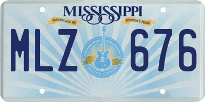 MS license plate MLZ676