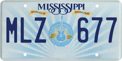 MS license plate MLZ677