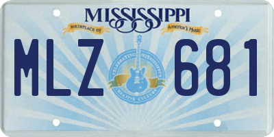 MS license plate MLZ681