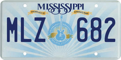 MS license plate MLZ682