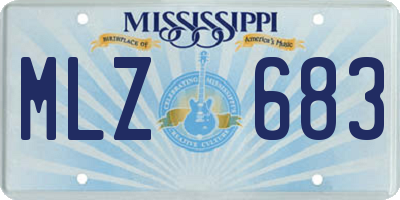 MS license plate MLZ683