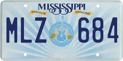 MS license plate MLZ684