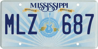 MS license plate MLZ687