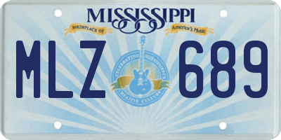 MS license plate MLZ689