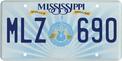 MS license plate MLZ690
