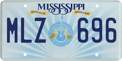 MS license plate MLZ696