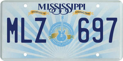 MS license plate MLZ697