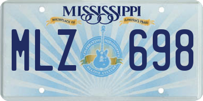 MS license plate MLZ698