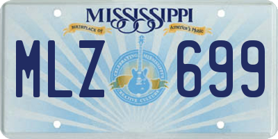 MS license plate MLZ699