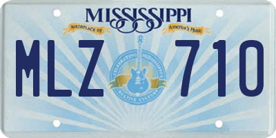 MS license plate MLZ710