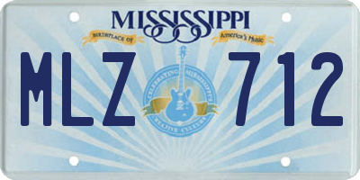 MS license plate MLZ712