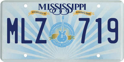 MS license plate MLZ719