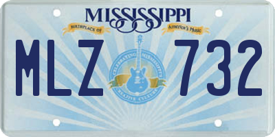 MS license plate MLZ732