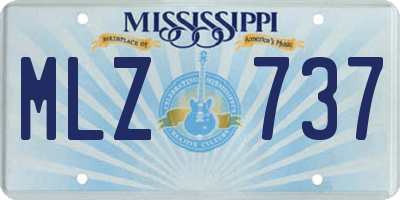 MS license plate MLZ737