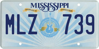 MS license plate MLZ739