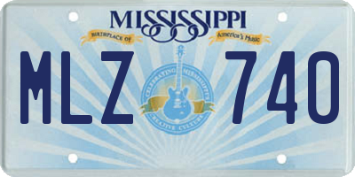 MS license plate MLZ740