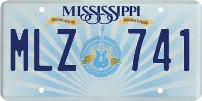 MS license plate MLZ741