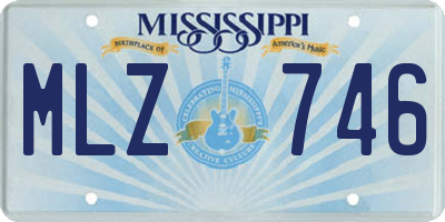 MS license plate MLZ746